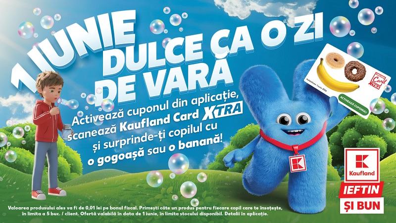 Kaufland celebreaza Ziua Copilului cu surprize dulci la doar 1 ban prin Kaufland Card XTRA si reduceri de pana la 50% la jucarii